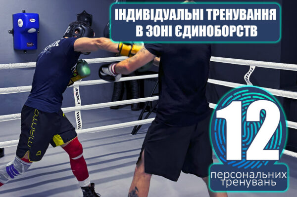 Індивідуальні тренування в зоні єдиноборств 12 занять